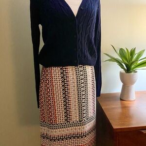 J. Crew Geometric Printed Pencil Skirt Size 4
